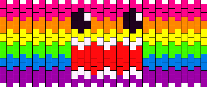 Rainbow Domo Kandi Pattern