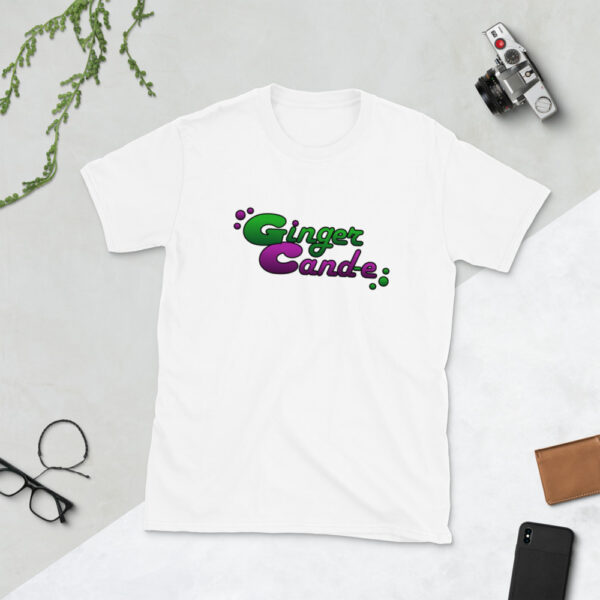 Ginger Cand-e Logo - Short-Sleeve Unisex T-Shirt | Gildan - White